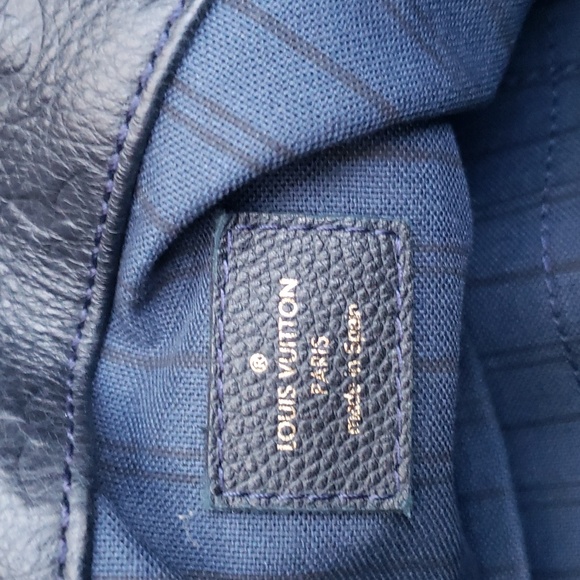 π EMPREINTE π artsy navy blue leather Louis Vuitton - Picture 6 of 12
